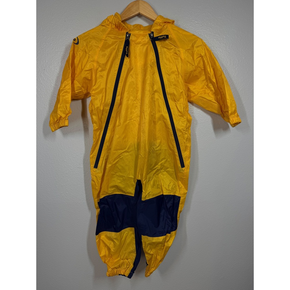 Tuffo Rain Suit Kids 5T Yellow Muddy Buddy Waterproof One Piece Hooded Coverall